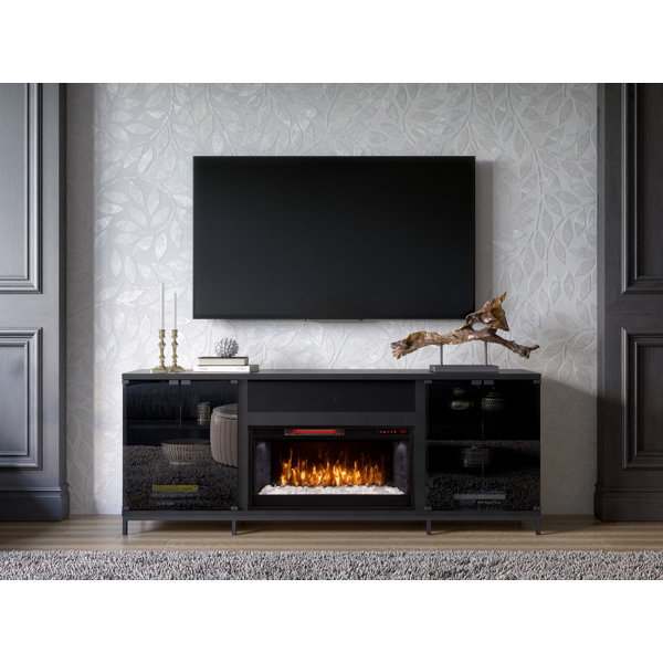 Greentouch TV Stand for TVs up to 78" with Electric Fireplace Included & Reviews Wayfair
